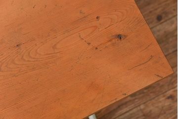 イギリスアンティーク 古材を使ってリメイクしたシンガーミシンテーブル(2)(作業台、机)