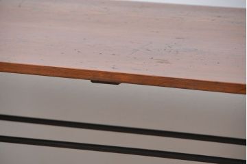 イギリスアンティーク 古材を使ってリメイクしたシンガーミシンテーブル(3)(作業台、机)