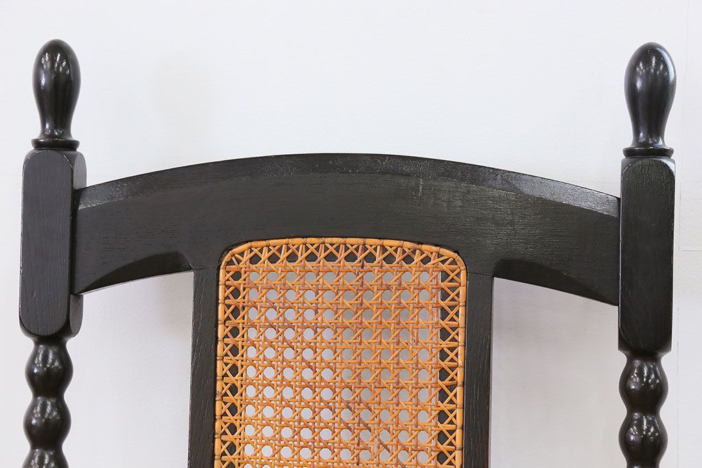 アンティーク家具　大正ロマン 上質な古いナラ材のアームチェア(椅子、イス)