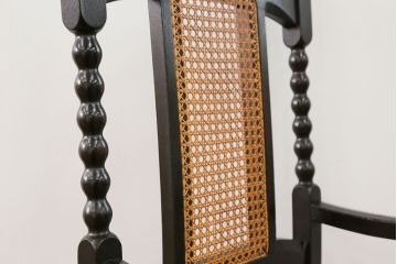 アンティーク家具　大正ロマン 上質な古いナラ材のアームチェア(椅子、イス)