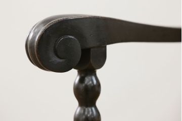 アンティーク家具　大正ロマン 上質な古いナラ材のアームチェア(椅子、イス)