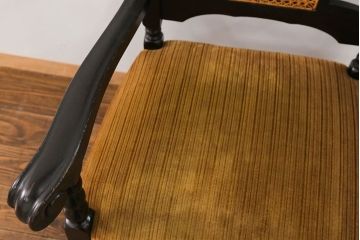 アンティーク家具　大正ロマン 上質な古いナラ材のアームチェア(椅子、イス)