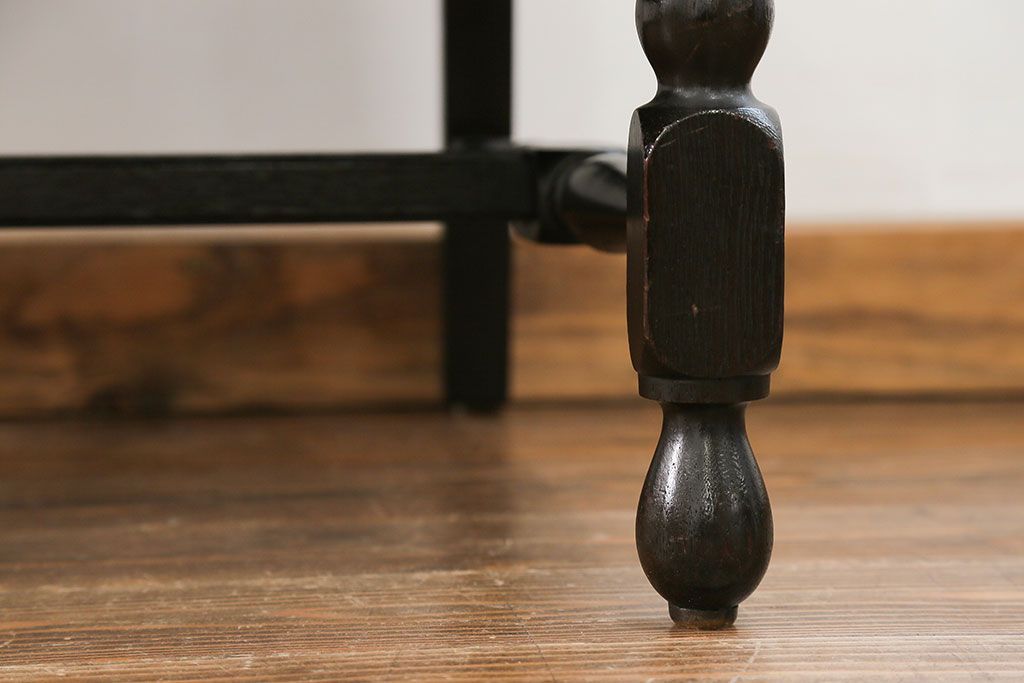 アンティーク家具　大正ロマン 上質な古いナラ材のアームチェア(椅子、イス)