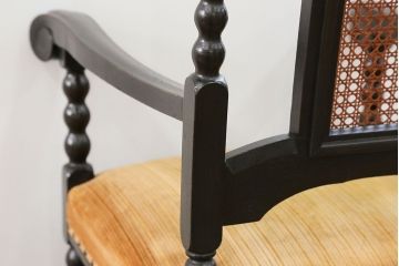 アンティーク家具　大正ロマン 上質な古いナラ材のアームチェア(椅子、イス)