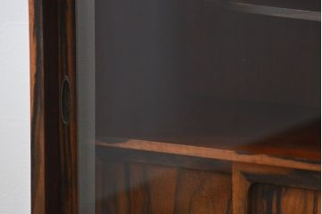 アンティーク家具　古民具・骨董 前面黒柿無垢材 二段重ね 高級茶箪笥(水屋箪笥)