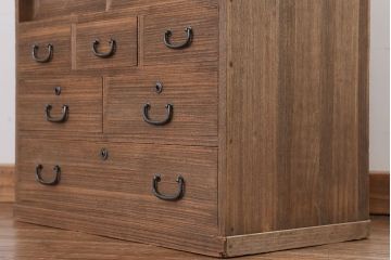 アンティーク家具　アンティーク 古い桐材の小箪笥(チェスト、小引き出し、桐箪笥、桐たんす)