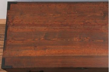 アンティーク家具　古民具・骨董 丸金具の時代箪笥ローボード(1)(ローチェスト)