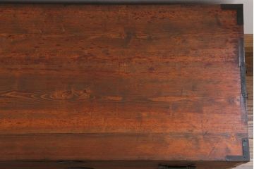 アンティーク家具　古民具・骨董 丸金具の時代箪笥ローボード(1)(ローチェスト)