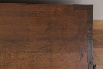 アンティーク家具　古民具・骨董 丸金具の時代箪笥ローボード(2)(ローチェスト)