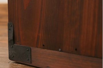 アンティーク家具　古民具・骨董 丸金具の時代箪笥ローボード(2)(ローチェスト)