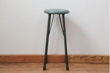 ラフジュ工房オリジナル　アイアンペイントハイスツール(2)(丸椅子、丸イス)