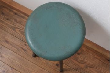 ラフジュ工房オリジナル　アイアンペイントハイスツール(2)(丸椅子、丸イス)