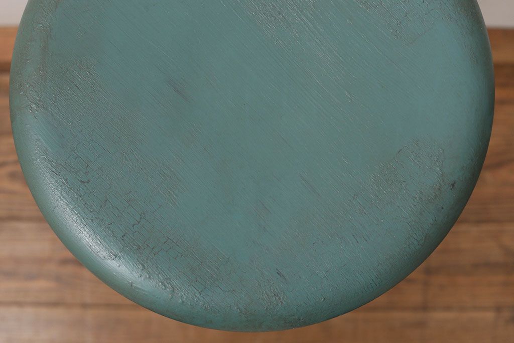 ラフジュ工房オリジナル　アイアンペイントハイスツール(2)(丸椅子、丸イス)