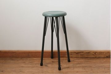 ラフジュ工房オリジナル　アイアンペイントハイスツール(2)(丸椅子、丸イス)