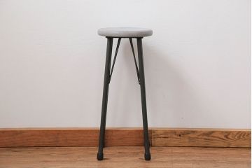 ラフジュ工房オリジナル　アイアンペイントハイスツール(3)(丸椅子、丸イス)