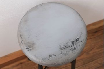 ラフジュ工房オリジナル　アイアンペイントハイスツール(3)(丸椅子、丸イス)