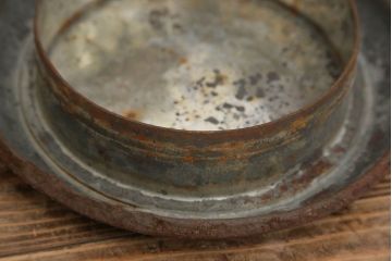アンティーク雑貨　昭和レトロ 古いアイアンの牛乳缶2個セット(ミルク缶)