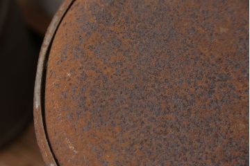 アンティーク雑貨　昭和レトロ 古いアイアンの牛乳缶2個セット(ミルク缶)