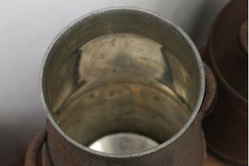 アンティーク雑貨　昭和レトロ 古いアイアンの牛乳缶3個セット(ミルク缶)