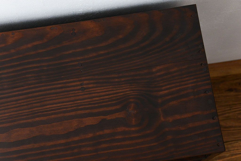 アンティーク家具　アンティーク　引き出し付き!古い木の書類棚(カルテケース、小引き出し)