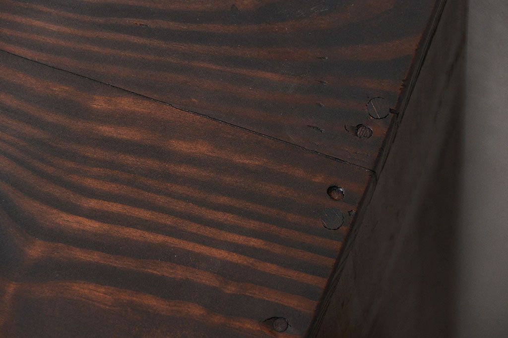 アンティーク家具　アンティーク　引き出し付き!古い木の書類棚(カルテケース、小引き出し)