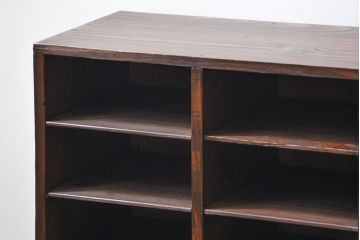 アンティーク家具　アンティーク　引き出し付き!古い木の書類棚(カルテケース、小引き出し)