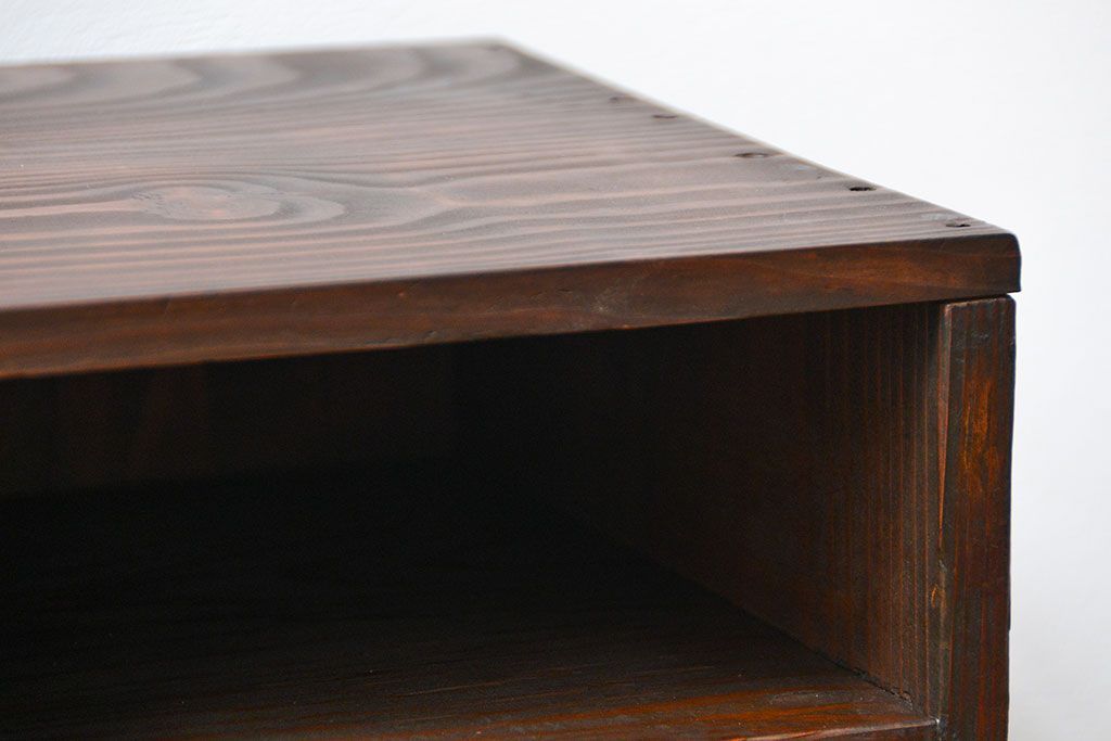 アンティーク家具　アンティーク　引き出し付き!古い木の書類棚(カルテケース、小引き出し)