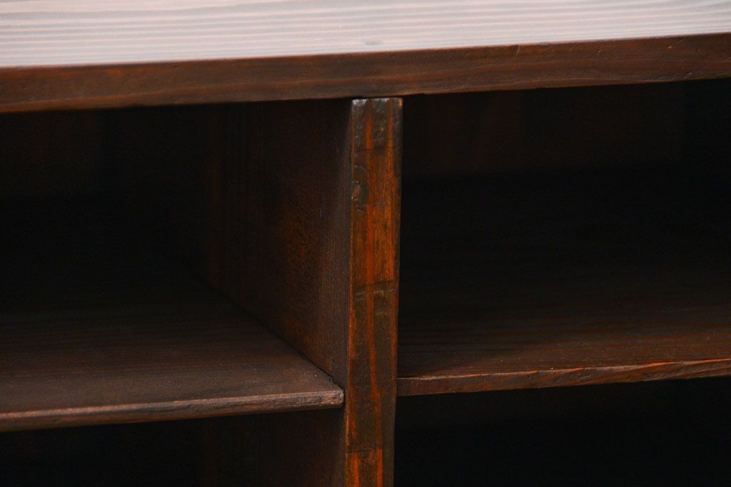 アンティーク家具　アンティーク　引き出し付き!古い木の書類棚(カルテケース、小引き出し)