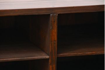 アンティーク家具　アンティーク　引き出し付き!古い木の書類棚(カルテケース、小引き出し)