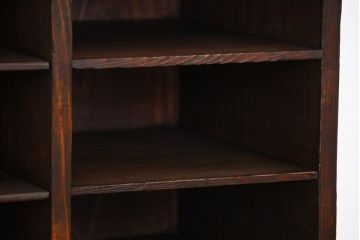 アンティーク家具　アンティーク　引き出し付き!古い木の書類棚(カルテケース、小引き出し)