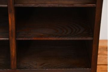 アンティーク家具　アンティーク　引き出し付き!古い木の書類棚(カルテケース、小引き出し)