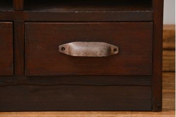 アンティーク家具　アンティーク　引き出し付き!古い木の書類棚(カルテケース、小引き出し)