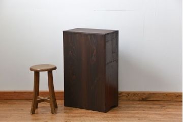 アンティーク家具　アンティーク　引き出し付き!古い木の書類棚(カルテケース、小引き出し)