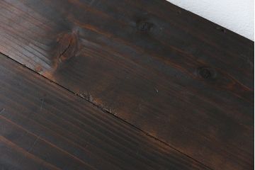 アンティーク家具　古民具・骨董 前面欅材の黒柿枠引き出し時代箪笥ローボード(ローチェスト)