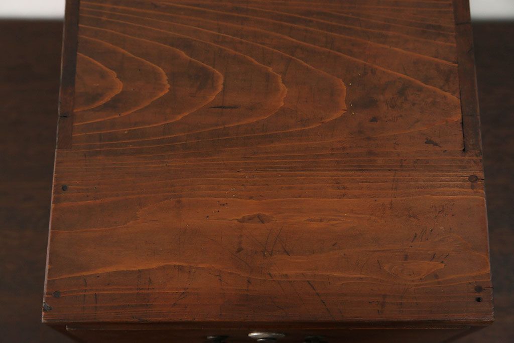 レトロ家具　昭和レトロ 古い木の二段小引き出し