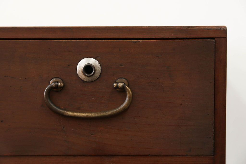 レトロ家具　昭和レトロ 古い木の二段小引き出し