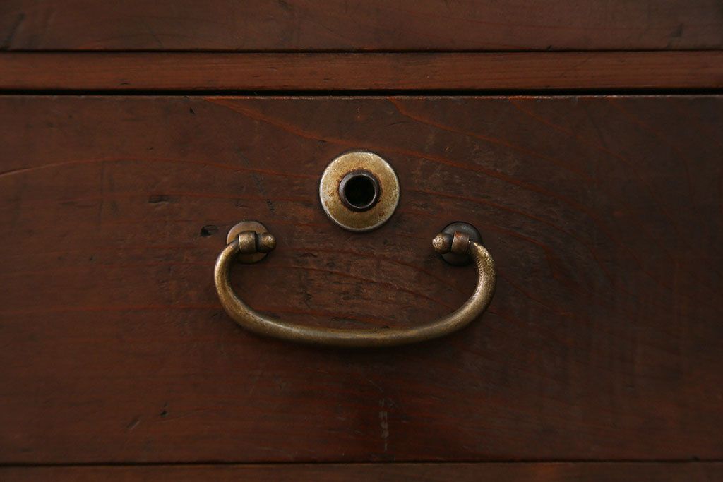 レトロ家具　昭和レトロ 古い木の二段小引き出し