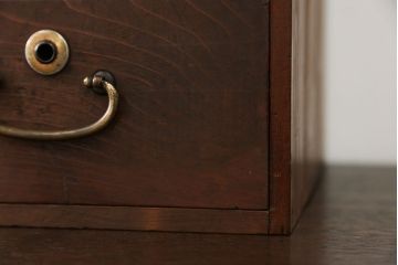 レトロ家具　昭和レトロ 古い木の二段小引き出し