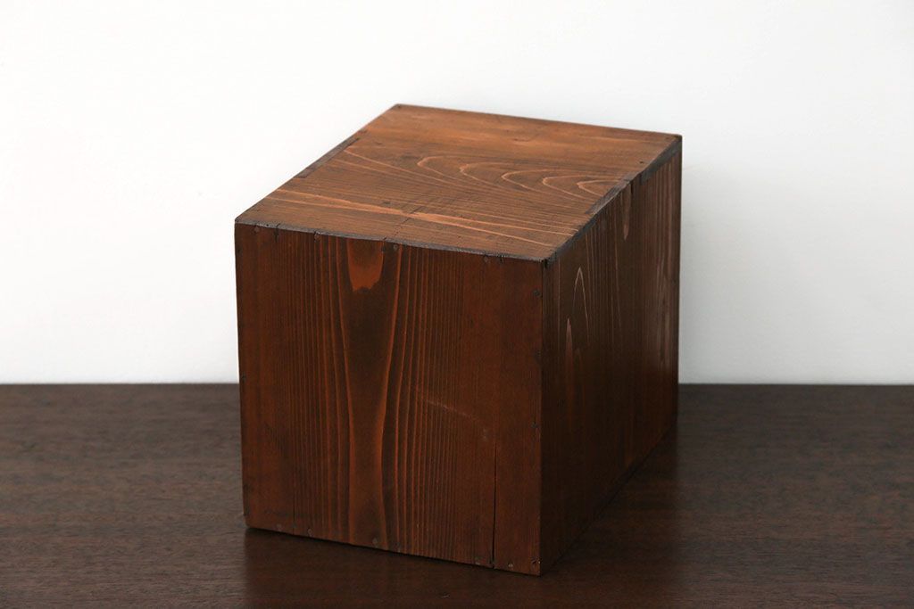 レトロ家具　昭和レトロ 古い木の二段小引き出し