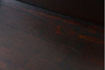 アンティーク家具　アンティーク 古い栓材の小振りな丸窓本箱(ブックケース、収納棚)