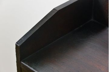 アンティーク家具　アンティーク 古い栓材の小振りな丸窓本箱(ブックケース、収納棚)