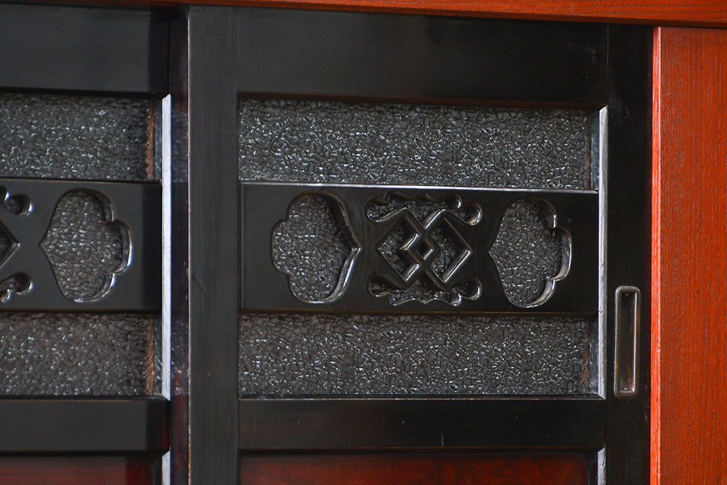 アンティーク家具　古民具・骨董 前面欅材!美しい七尺近江水屋箪笥