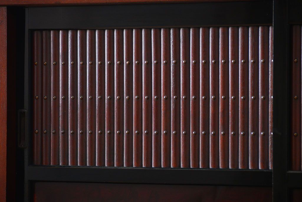 アンティーク家具　古民具・骨董 前面欅材!美しい七尺近江水屋箪笥