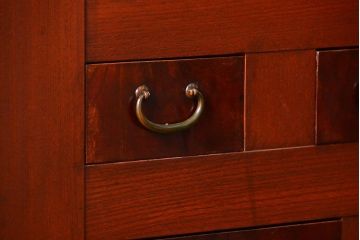 アンティーク家具　古民具・骨董 前面欅材!美しい七尺近江水屋箪笥