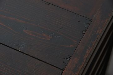 アンティーク家具　古民具・骨董 極厚金具の三国車箪笥(帳場箪笥、船箪笥)