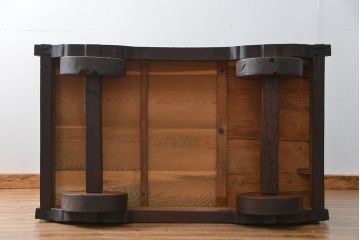 アンティーク家具　古民具・骨董 極厚金具の三国車箪笥(帳場箪笥、船箪笥)