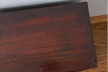 アンティーク家具　アンティーク 古い木の小振りな書類棚(マス目棚、収納棚、飾り棚)