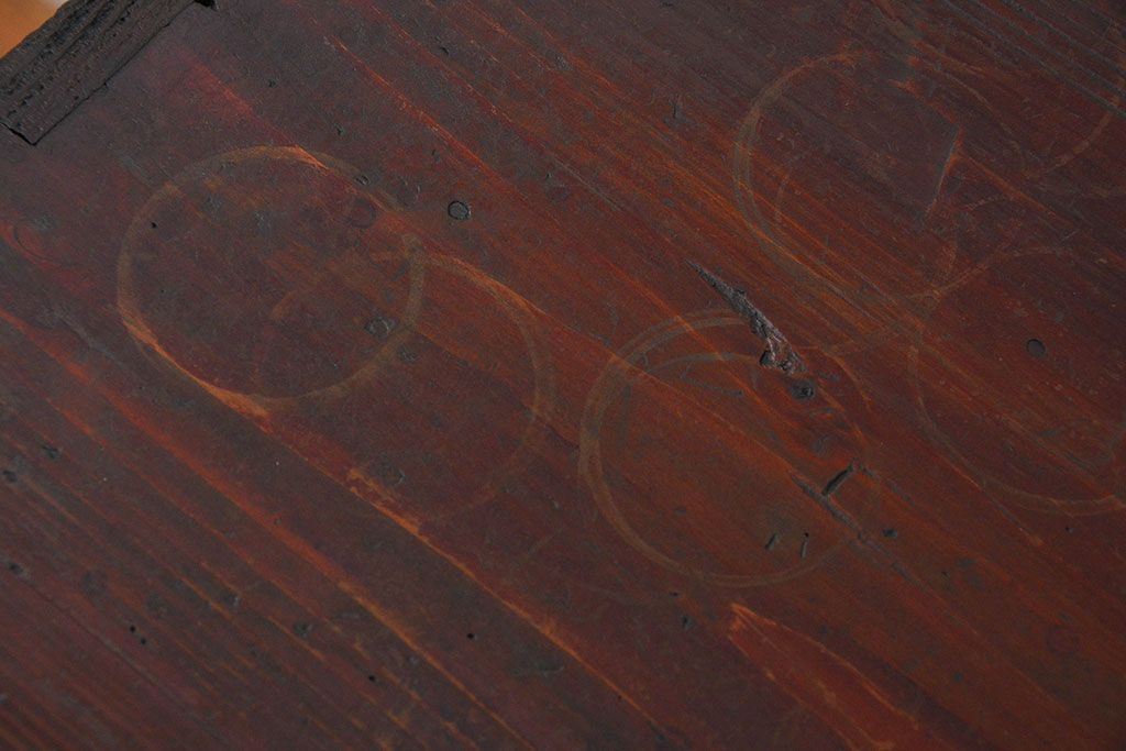 アンティーク家具　アンティーク 古い木の小振りな書類棚(マス目棚、収納棚、飾り棚)