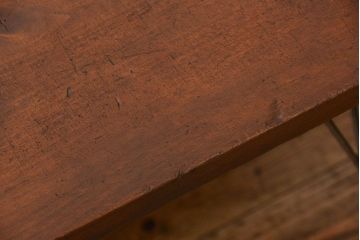 アンティーク家具　アンティーク 古材天板の鉄脚センターテーブル(机、作業台)
