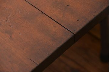 アンティーク家具　アンティーク 古材天板の鉄脚センターテーブル(机、作業台)